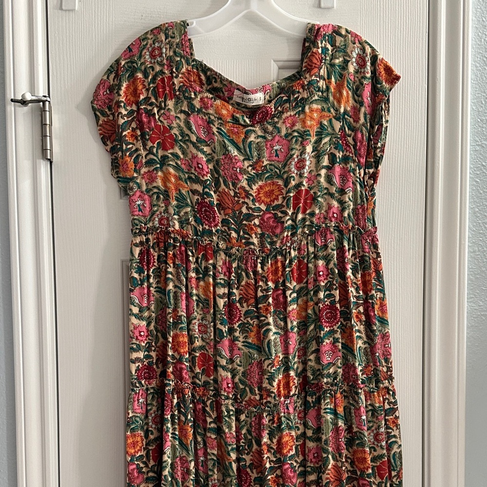 NATURAL LIFE Berkley Maxi Dress Pink Floral Women’s Small Casual Boho Flowy - Picture 2 of 8
